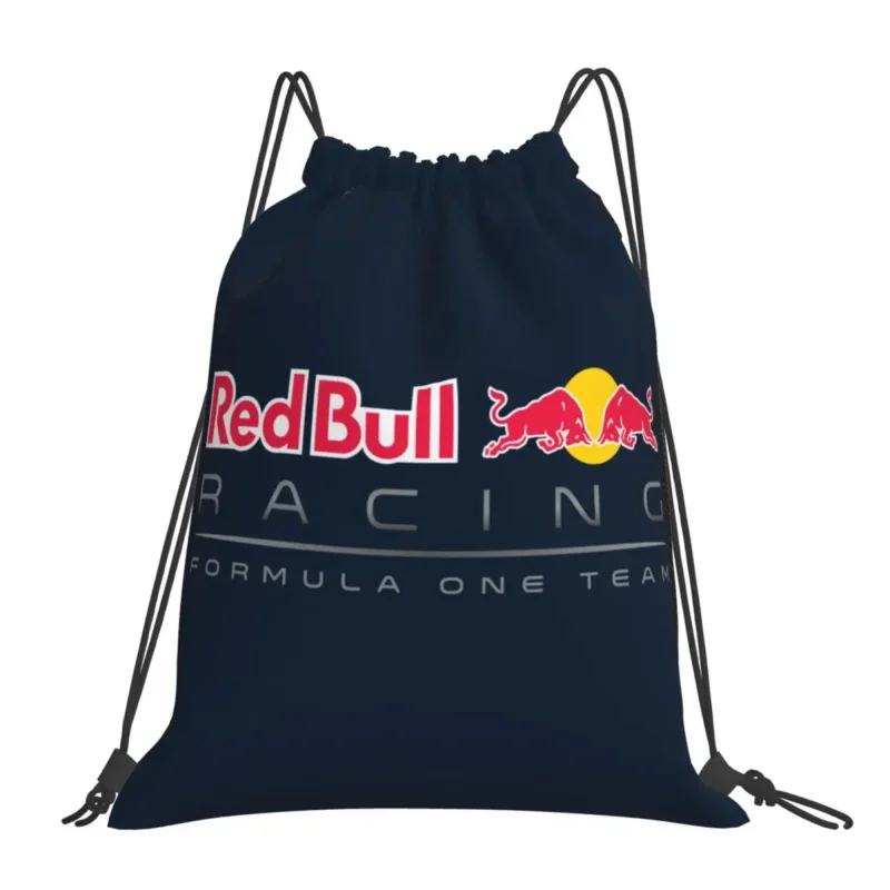 

Red Double-Bull Backpacks Casual Portable Drawstring Bags Drawstring Bundle Pocket Sports Bag Book Bags For Travel Students
