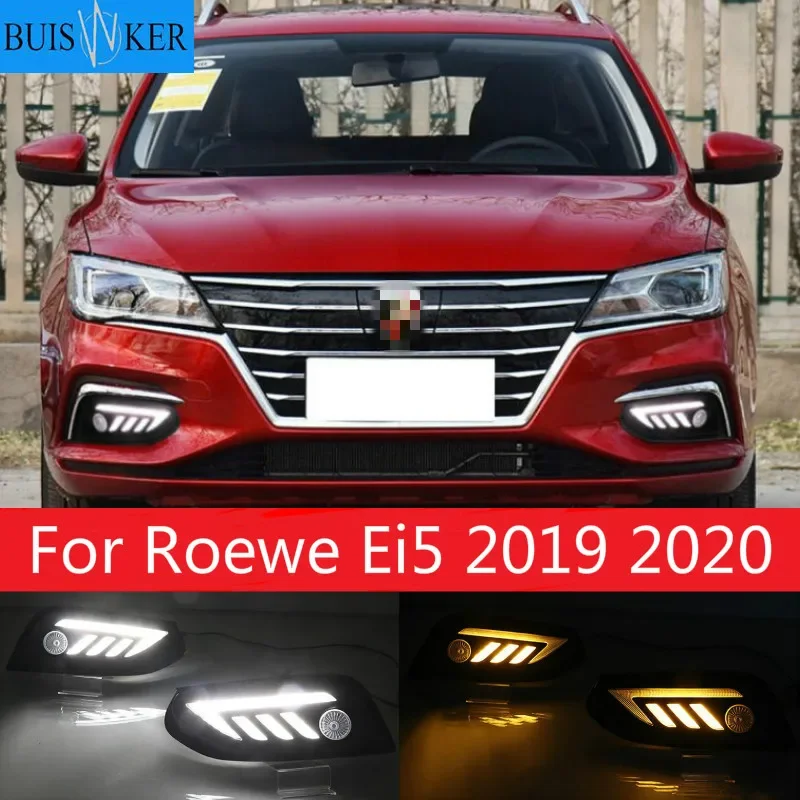 

Дневные ходовые огни для Roewe Ei5 2019 2020 светодиодный дневные ходовые огни, противотуманные фары, ходовые огни с желтой функцией поворота
