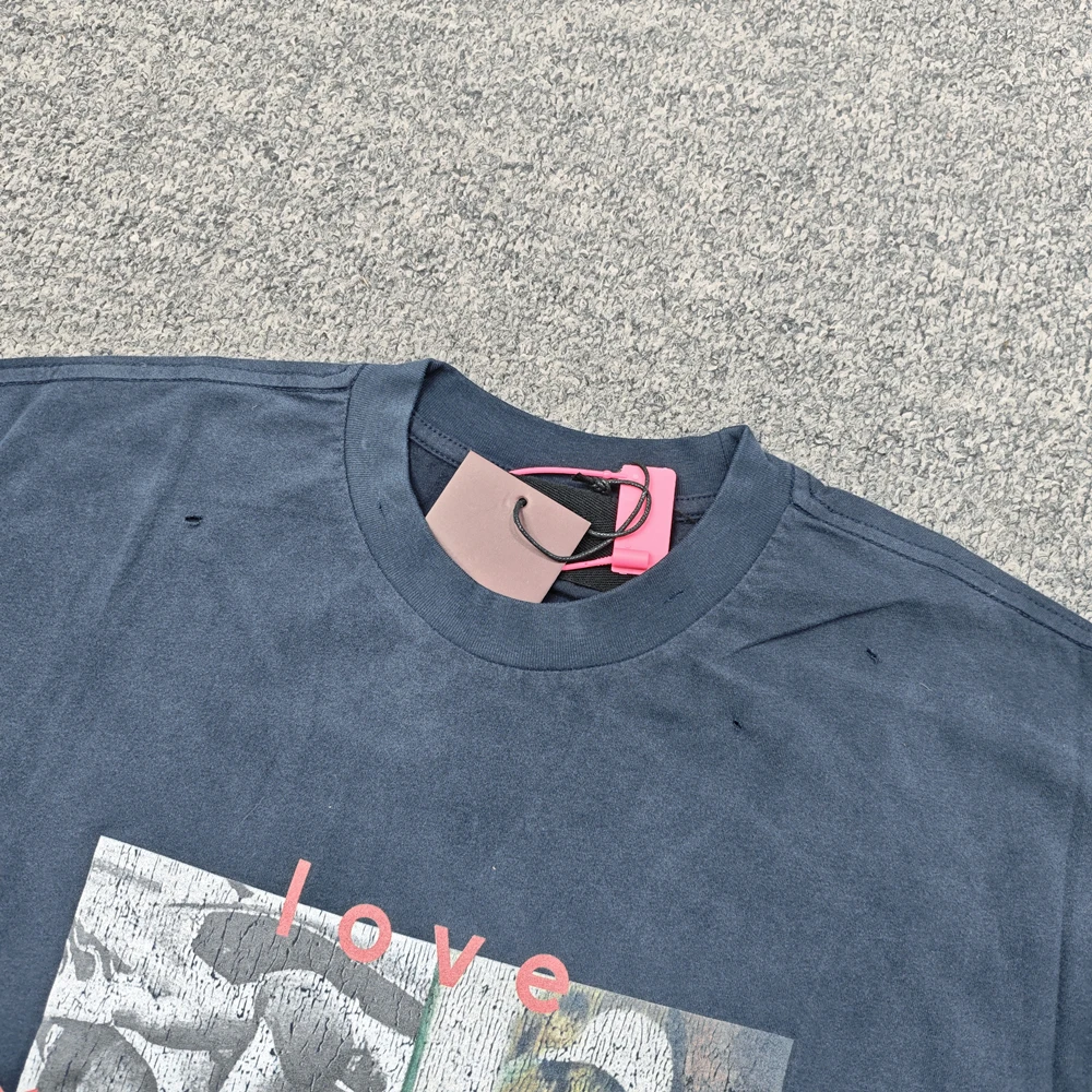 Yao Fashion Unisex Street Style Oversize Washed Vintage All Match Vielseitig Lässig Bequem Täglich Tops T-Shirt für Männer – Detail 13