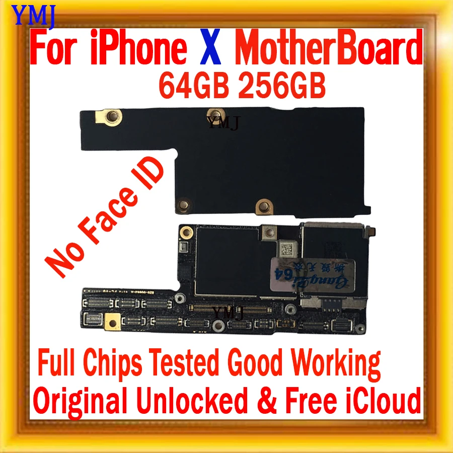 

Motherboard for iPhone X, 64GB, 256GB, Clean iCloud, 100% Original, Unlocked Mainboard With Full Chips, Good Tested Logic Board