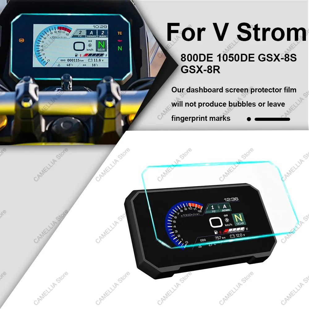 Motorcycle Screen Protector Motorcycle Dashboard Protective Film Anti Scratch Motorcycle Screen Protective Film for V-Strom 800DE 1050DE GSX-8S GSX-8Rh