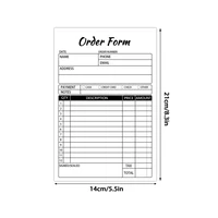 2-Pack Order Receipt Book, 2-Part Small Business Carbon-Free Sales Invoice Book, 5.5 x 8.3 inches 2