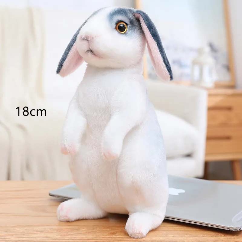 thumbnail image 1 of Simulation Kawaii Long Ears Realistic Rabbit Plush Toy Lifelike Animal Stuffed Doll Toys for Kids Girls Birthday Gift Room Decor, 1 of 5