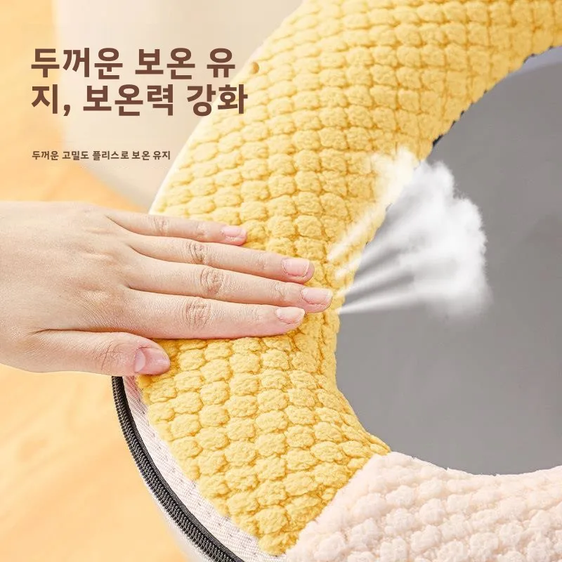 두꺼운 플리스 지퍼형 방수 변기 시트 커버, 겨울 신상품, 사계절 범용 변기 시트 쿠션