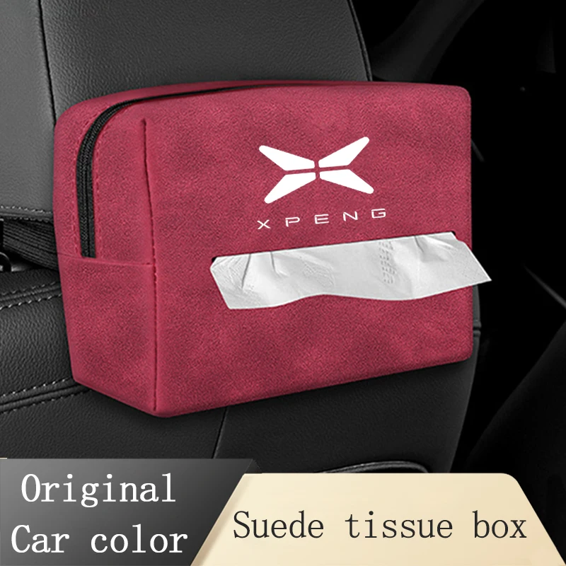 

For Xpeng P7 G3 P5 G3i G9 460 520 Xiaopeng New G3 Car Suede Tissue Box Tissue Bag Auto Seat Back Paper Bag Tissue Bag Accessorie