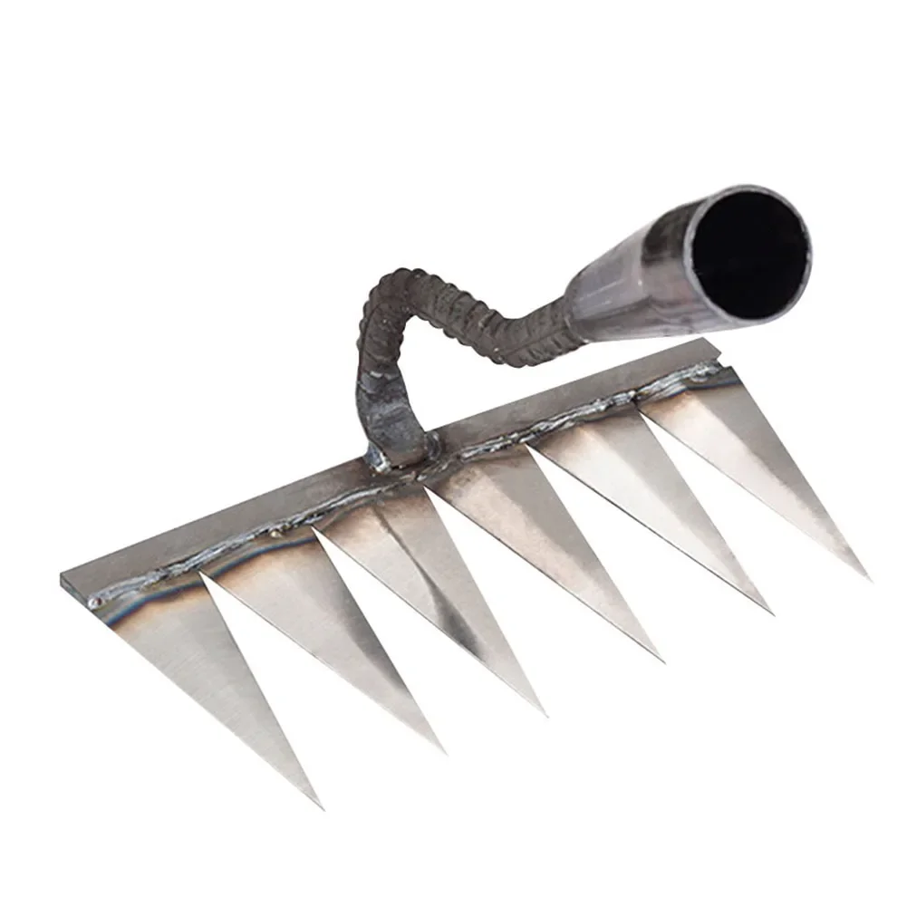 Weed Remover Steel Loose Soil Weeder Sharp Garden Hand Rake Tool Durable Gardening Weeding Rake Agricultural Tools