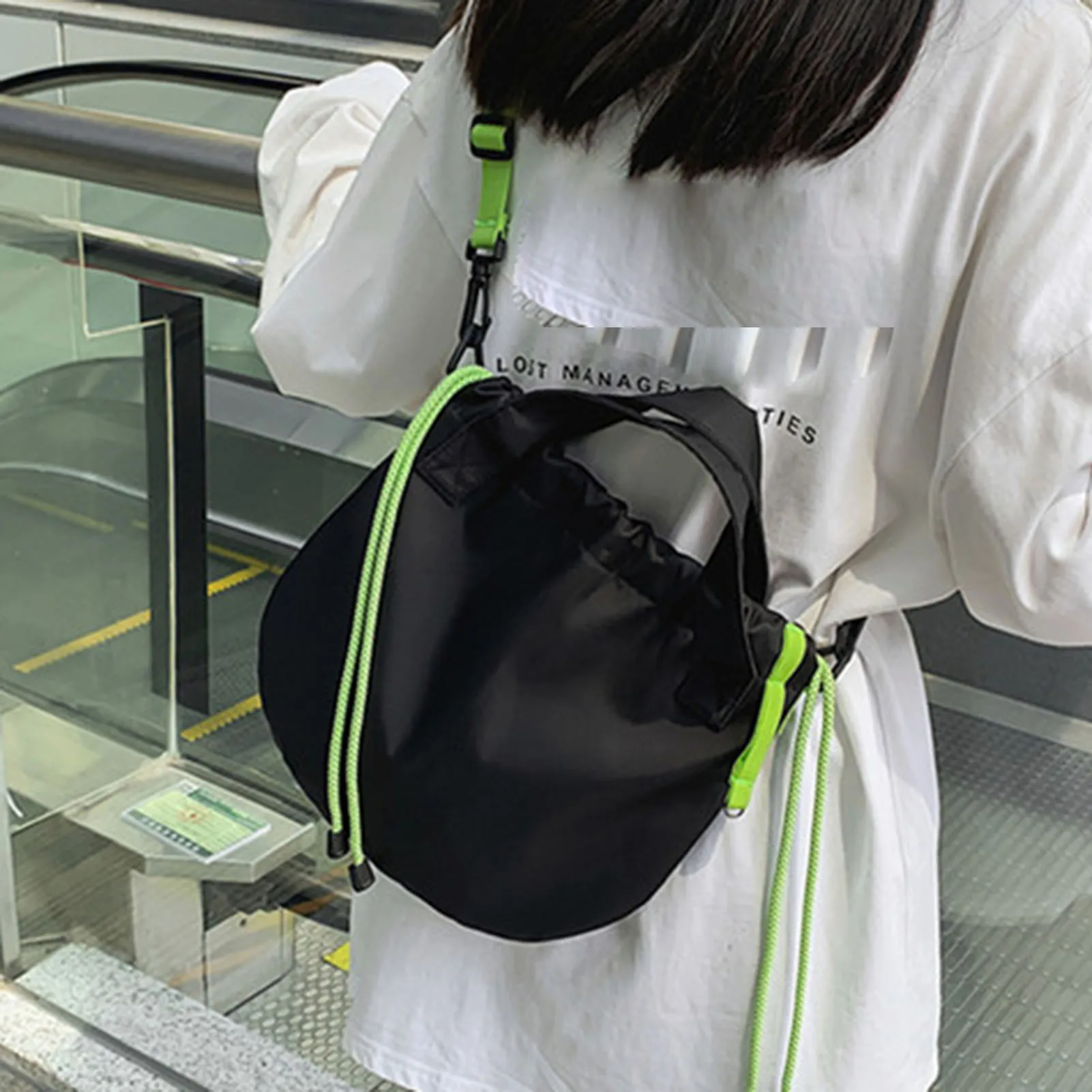 Solid Color Nylon Totes Shoulder Bags for Women Personalized Pleated Drawstring Lady Bag Simple Female Commuter Handbag women tote bags