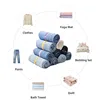 50pcs Clothes Storag Straps Lazy Folding Clothes Artifact Organizer For Wardrobe Bra Socks Storage Roll Elastic Band Cabinets 6