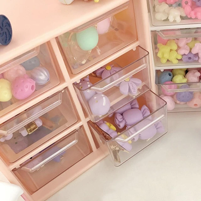 Useful Storage Cabinet Organizer Plastic Makeup Holder Compartment Mini  Compact 6/9 Drawers Storage Container Organization