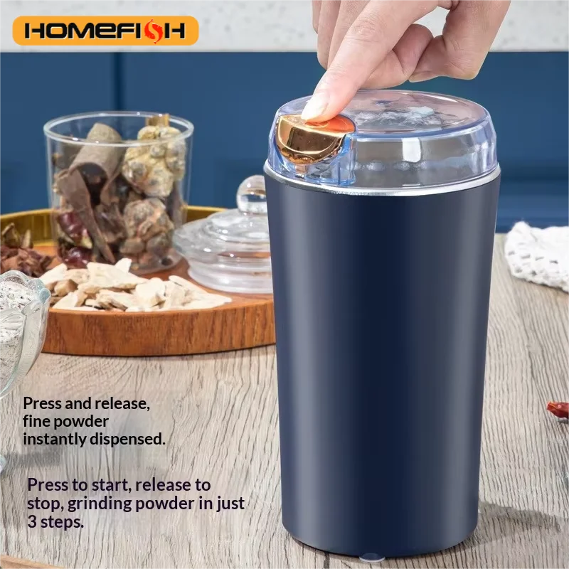 HOMEFISH Electric Grain Grinder Stainless Steel Kitchen Machine