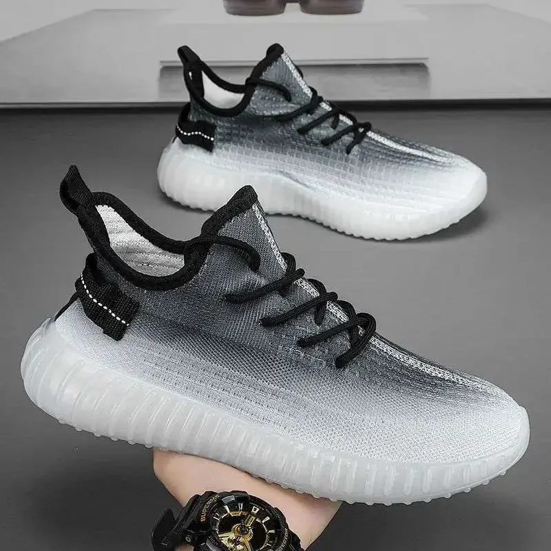 Men's Running Shoes Breathable Mesh Anti-Odor Coconut Casual Sports Sneakers Summer Easy-On Ankle Coverage TPR EVA Spring Autumn