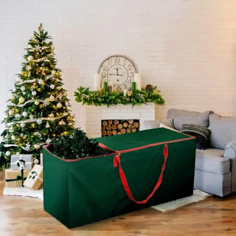

Сумка-тоут для хранения новогодней елки, тяжелая сумка из ткани Оксфорд, пылезащитный Органайзер с ручками, искусственная Рождественская елка, домашнее хранилище