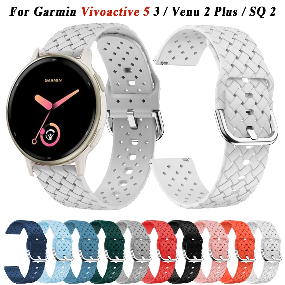 

Ремешок для смарт-часов 20 мм для Garmin Vivoactive 5 3, дисплей 2 Plus SQ 2 для музыкальных часов Forerunner 245 645