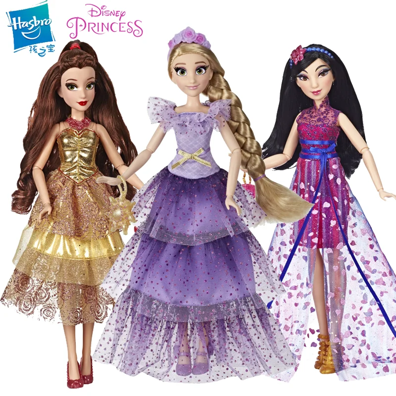 

Экшн-фигурка Hasbro, блестящая модная коллекция, Рапунцель, Мулан, современный кошелек и обувь, аниме фигурка, Коллекционная модель, игрушка