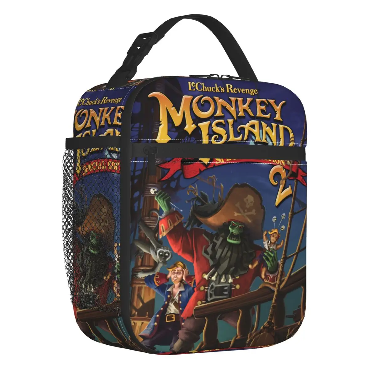 

Custom The Secret Of Monkey Island Lunch Bag Men Women Cooler Thermal Insulated Lunch Box for Adult Office