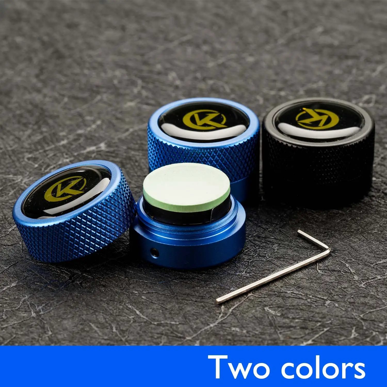 KONLLEN 라운드 당구 큐 Taom 초크 거치대 휴대용 금속 큐 초크 거치대 케이스, 당구 캐롬 큐 스누커 스포츠 액세서리