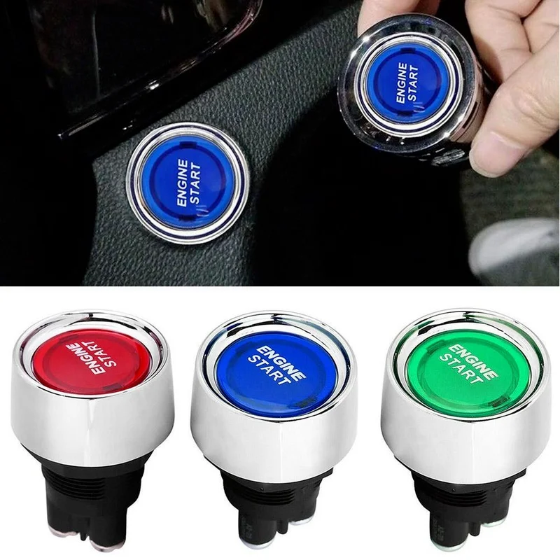 

Universal Car Engine Start Switch Keyless Button Starter Auto Modified Night LED Indicator Light Car Ignition on Off Switches