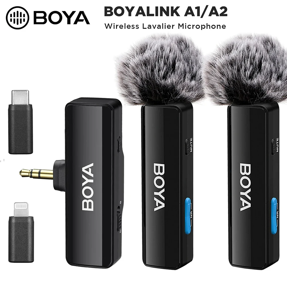 

BOYA BOYALINK A Wireless Lavalier Lapel Microphone for iPhone Android PC Computer DSLR Cameras Streaming Youtube Recording Vlog