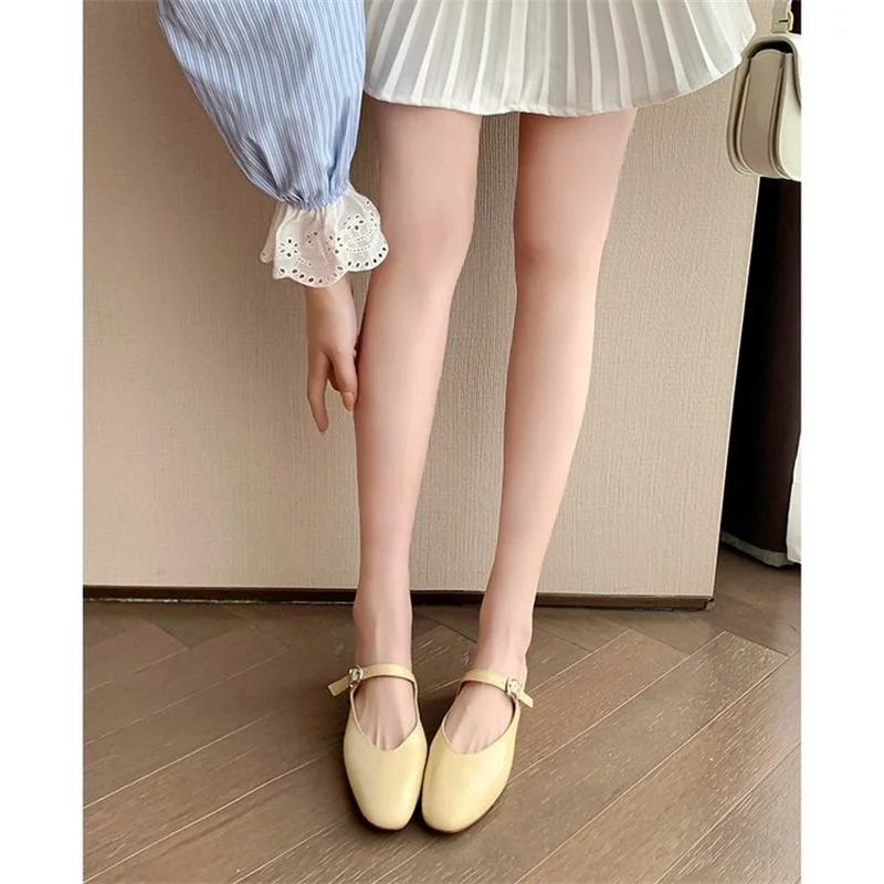 

2023 casual solid color low heel square head new soft bottom fashion girl's slippers YS-4397