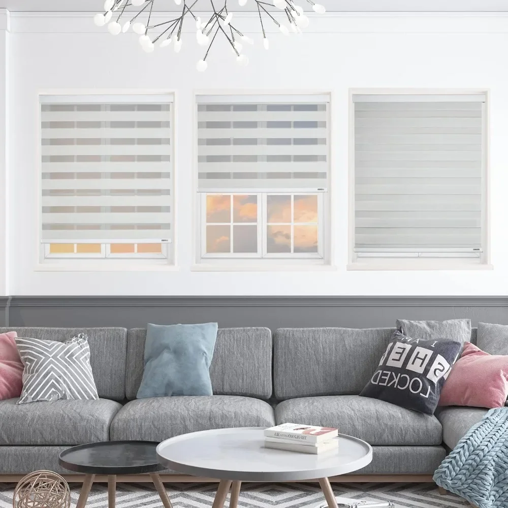 

Cordless Zebra Blinds for Windows Shade Light Filtering Roller Blinds & Shades Maxium Height 72inch Width 35 inch Freight free