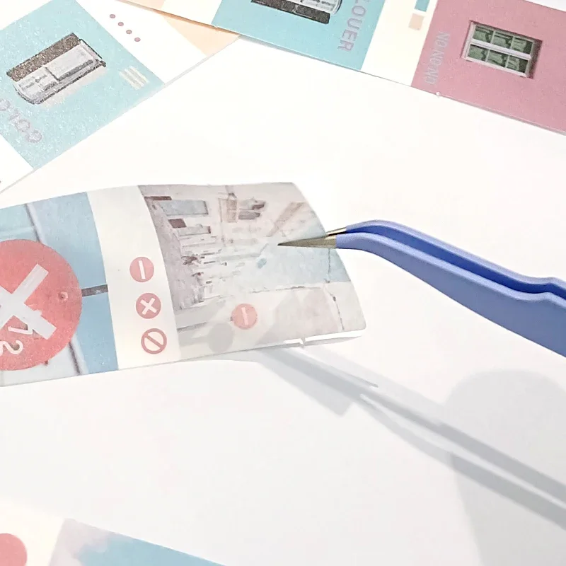 Scrapbook Sticker Macaron Tweezers Washi Tape Picking Multi-Tool DIY Stainless Scrapbooking Material Tools Tweezers For Eyelash diy scrapbooking accessories stationery supplies