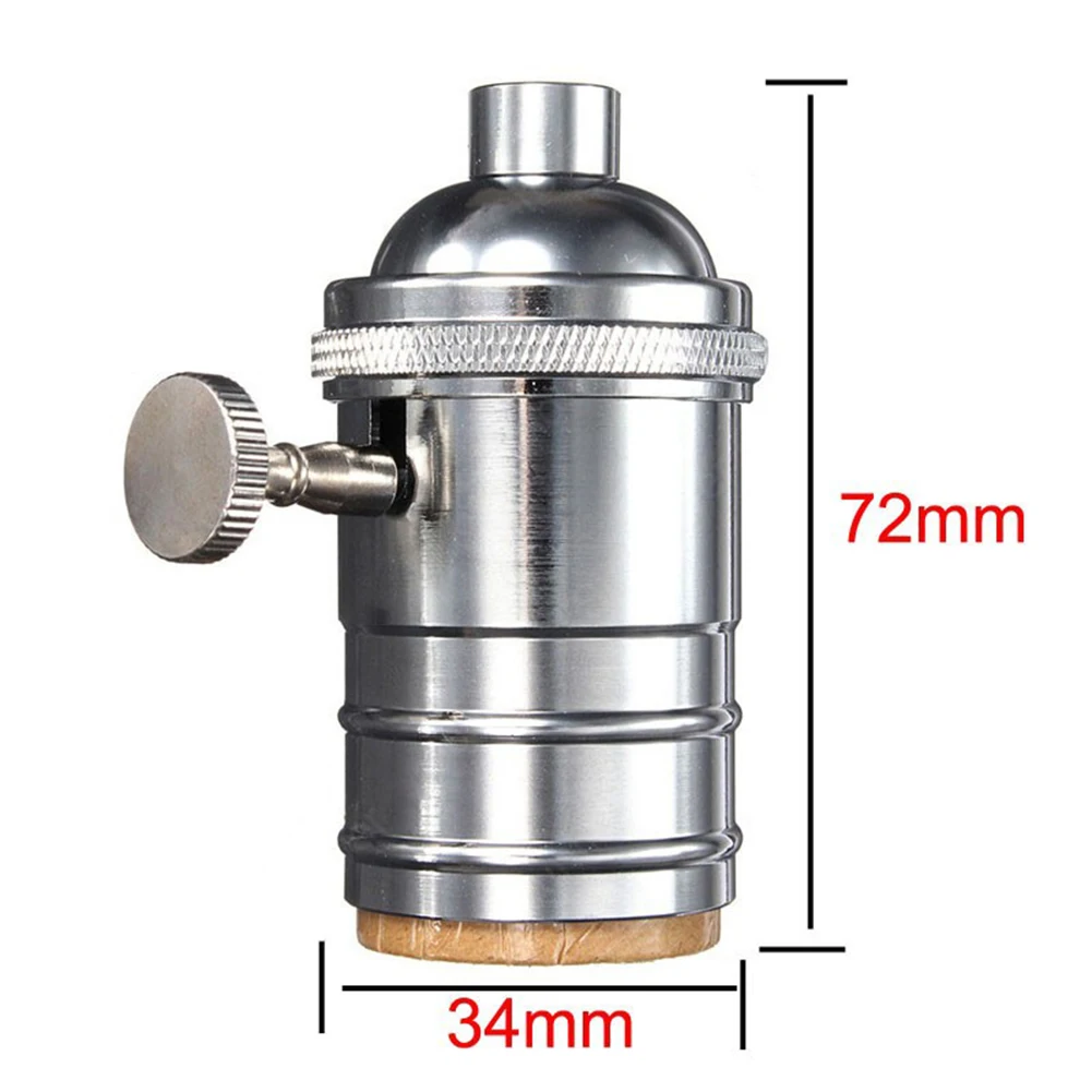 Vintage Lamp E27 Socket Retro Pendant Lights Bulb Socket Screw Base Aluminum Light Industrial Retro Lamp Holder Fitting