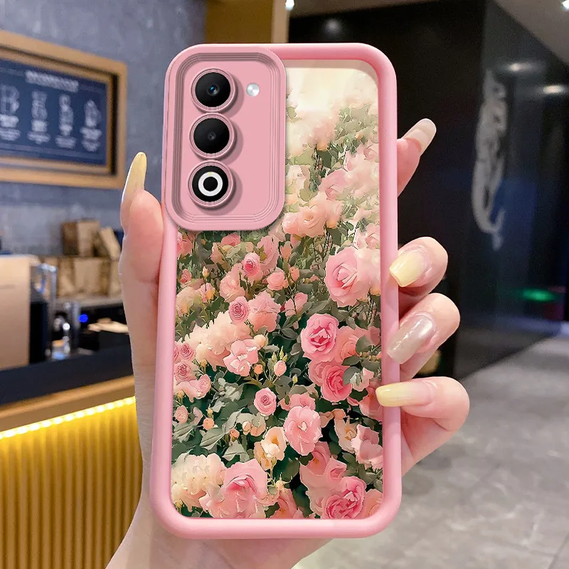 Shockproof Silicone Phone Case with Fish and Flower Print Design