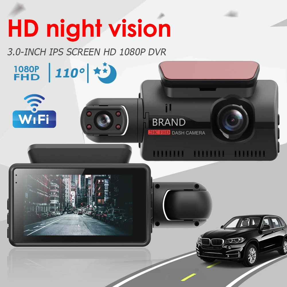 Caméra De Tableau De Bord De Vision Nocturne DVR De 2 Pouces, Caméra Avant  4K 2160P Avec Caméra Arrière De Voiture 1080P, Enregistreur Vidéo, Support  GPS WIFI, Caméra De Voiture 324j Du