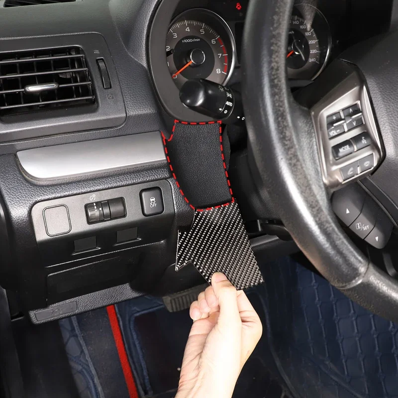 

Для Subaru Forester 2013-2018, мягкое карбоновое Автомобильное рулевое колесо, левая боковая панель, обшивка, наклейки, автомобильные аксессуары