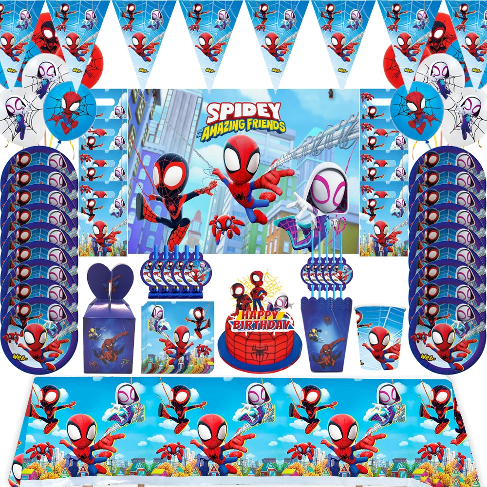 Spiderman Theme Birthday Party Decor Hero And His Amazing Friends