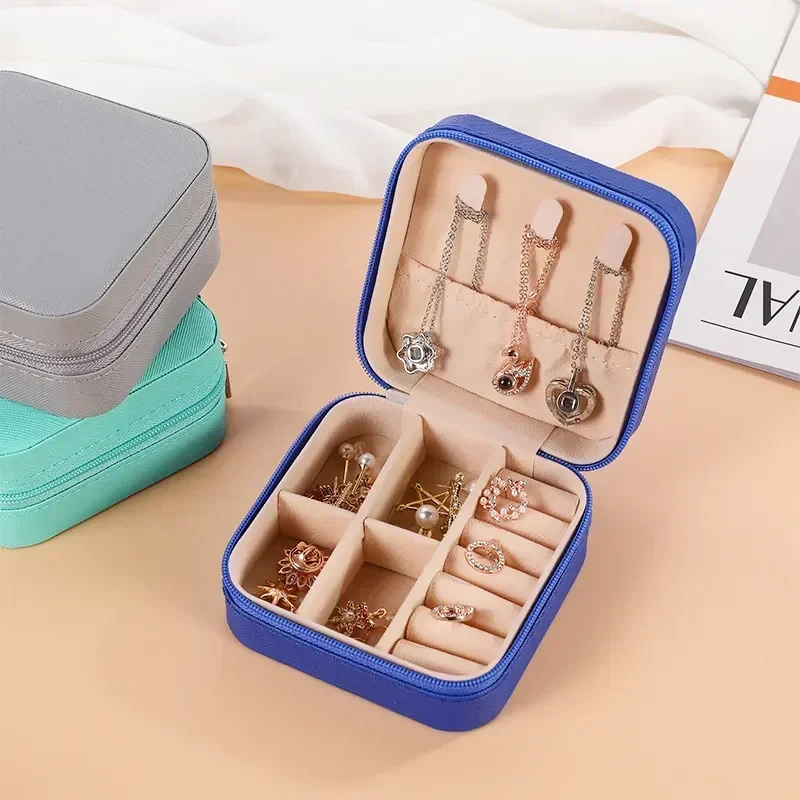 

Organizations Jewelry Box Jewelry Earrings Jewelers Ring Storage Box Storage Leather Jewelry Necklace Portable Storage Box