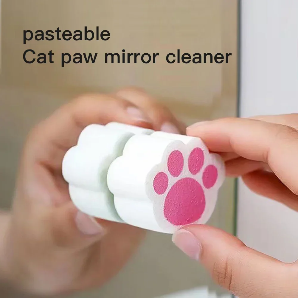 2 4pcs Mirror Wipe Mirror Cleaning Sponge Bathroom Kitchen Car Glass Cleaning Brush Decontamination Sponge