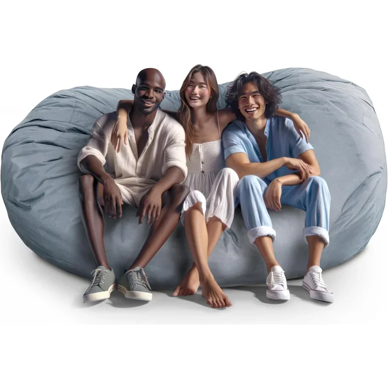 Outdoor/Indoor Bean Bag 7ft,-Repellent and Fading-Resistant, Comfortable Sack Chair for Patio, Backyard, Frontyard, Deck,