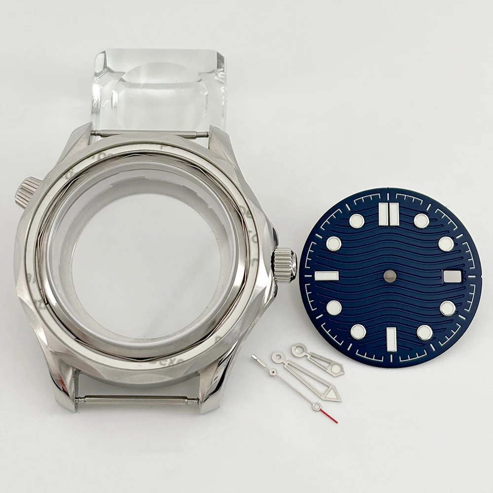 Premium 42mm Stainless Steel Sapphire Watch Case with Luminous Dial and Hands