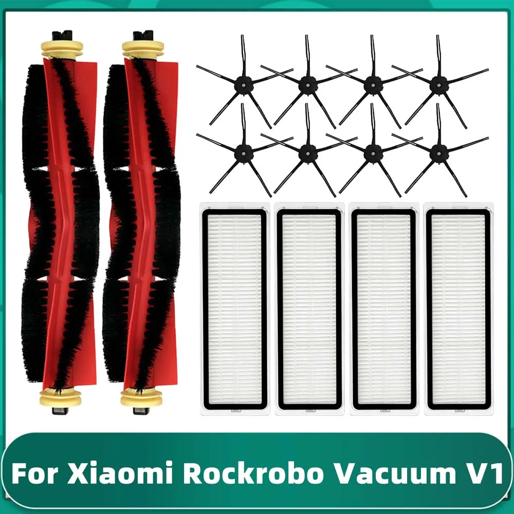 para Xiaomi Rockrobo Vacuum v1 Acessórios de Aspirador Robótico Main Roller Side Brush Hepa Filter Parts Kits
