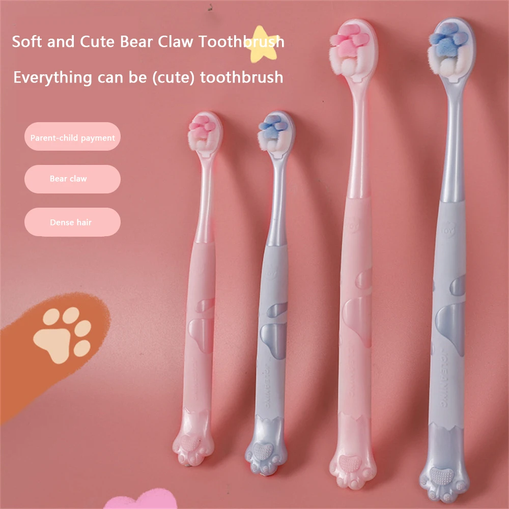 

Oral Care Brush 26.40g Not Easy To Slip Off Fashion Appearance Soft Rubber Package Cat Claw Handle Soft Toothbrush