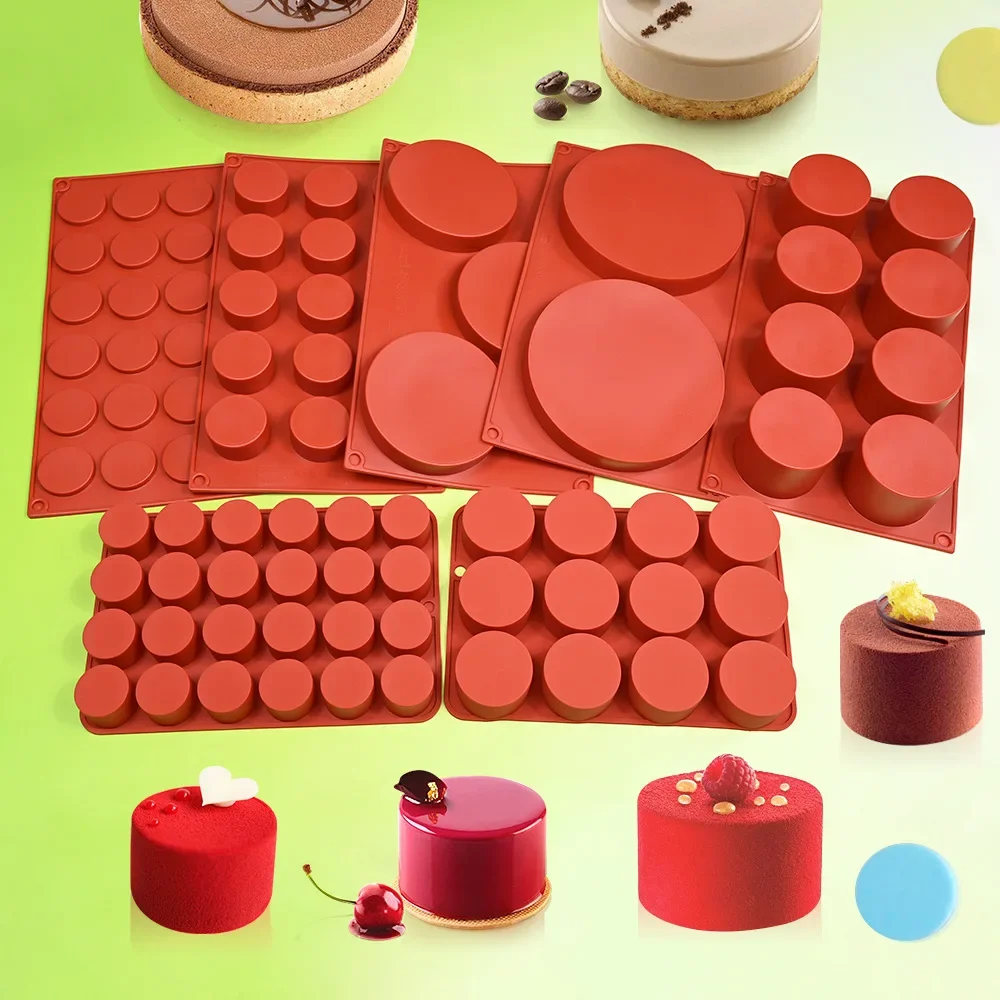 Cylinder Silicone Mold for Soap, Jelly, Pudding, Resin, and Chocolate Treats