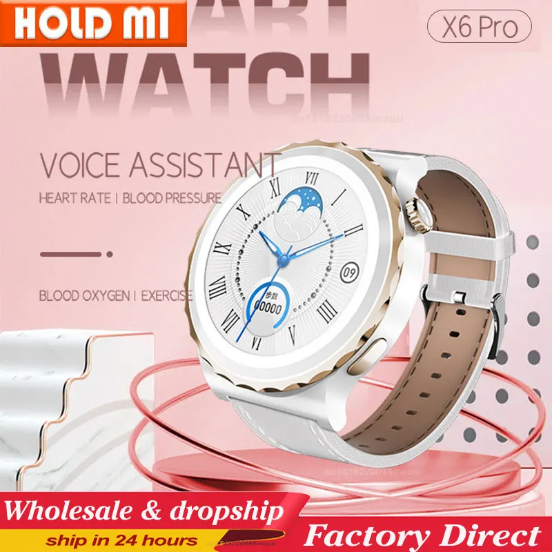 Original X6 PRO Smart Watch Women NFC Ai Voice Assistant Sport GPS