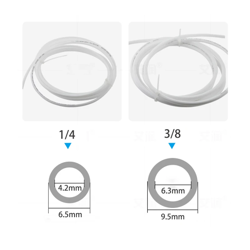 1 Meter RO Water 1/4 3/8 Inch OD PE Hose Tubing White Flexible Pipe Tube Reverse Osmosis Aquarium Filter System Plumbing Hose Water Pipe Supply