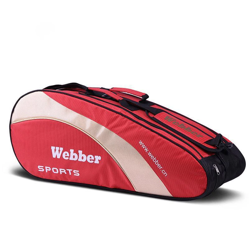Badminton Racket Bag Waterproof Single Shoulder Squash Racquet Team Sports Bags Can Hold 3-6 Rackets With Shoes Bag Men 4