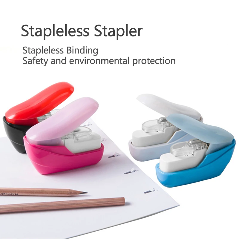 KW-TRIO 5399 Stapleless Stapler Book Paper Stapling Mini Portable Office Supplies