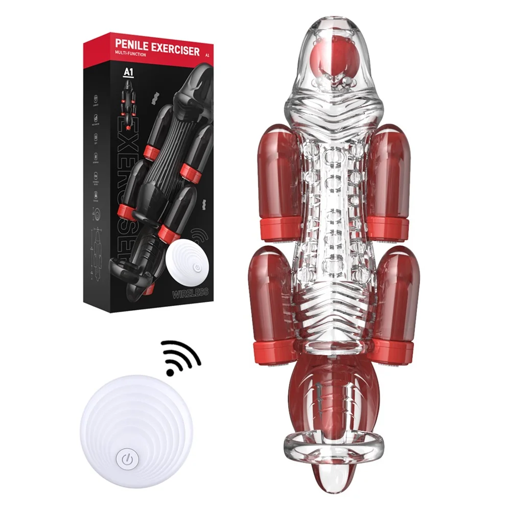 Vibrateur pour gland avec télécommande pour retarder éjaculation_voghion.com