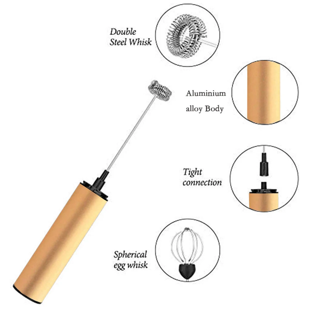 Mini Milk Frother Handheld Foam Maker For Lattes Whisk Coffee Cappuccino Frappe Matcha Hot Chocolate Egg Beater Drink Mixer