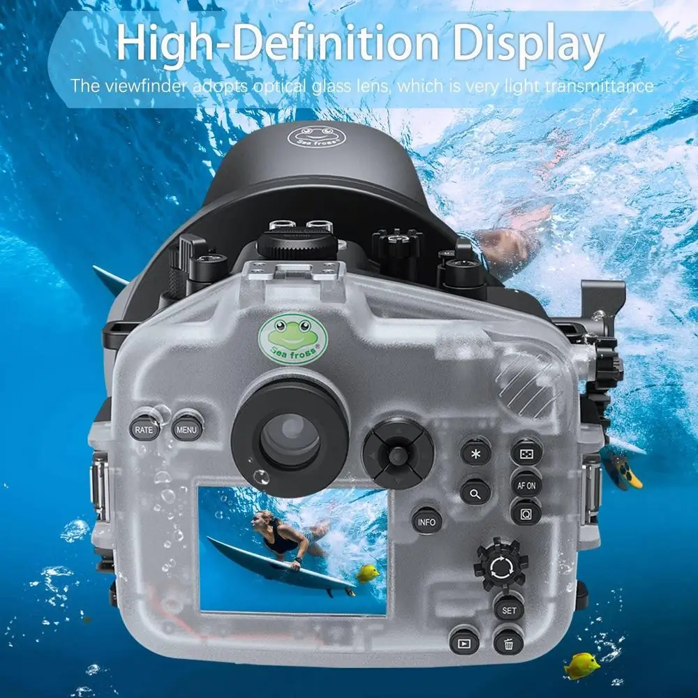 SeaFrogs SF-S-X-H2 돔 포트 키트, 전문 다이빙 수중 하우징, 방수 케이스, 후지필름 XH2, WA005A, 40M, 130FT