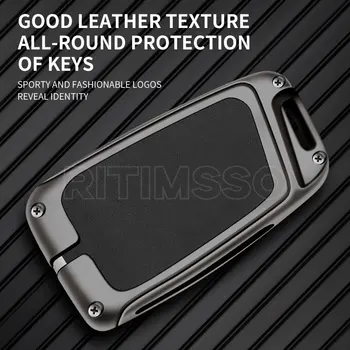 Custodia per chiave auto in pelle metallica Shell Fob per VW Volkswagen Passat B8 Magotan per Skoda Kodiaq Superb A7 per accessori per sedili - Custodia per chiave auto in pelle metallica Shell Fob per VW Volkswagen Passat B8 Magotan