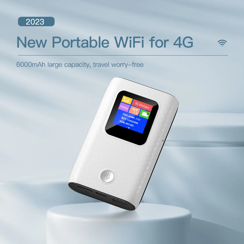 Kuwfi-desbloquear 4g Lte Router 150mbps Wireless Wifi Modem Portátil Mini Hotspot Outdoor Pocket Wifi Repetidor de Slot para Cartão Sim 6000mah - Imagem 2