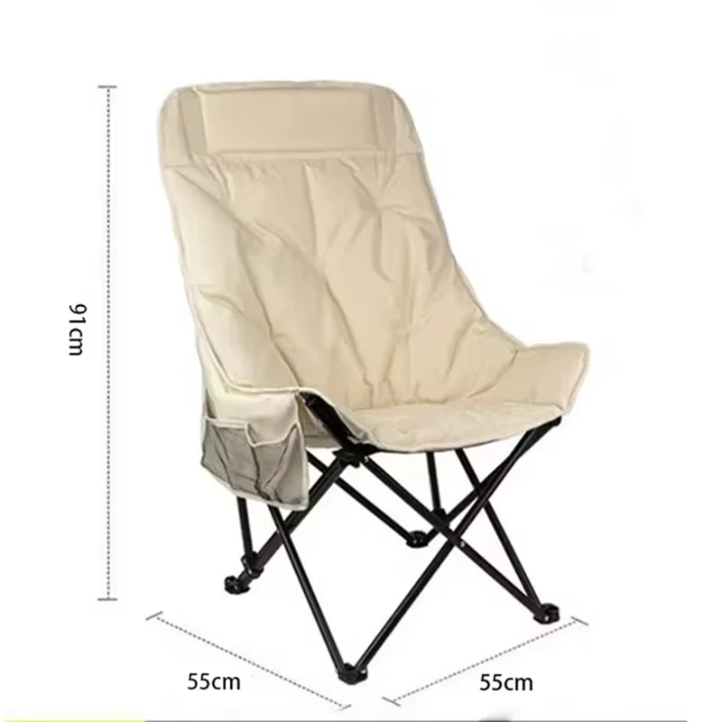Outdoor HighBackrest Foldable Fishing Chairs Balcony Reclinerchair Portable Folding Lounge Beach Chair Outdoor Chairfor Camping