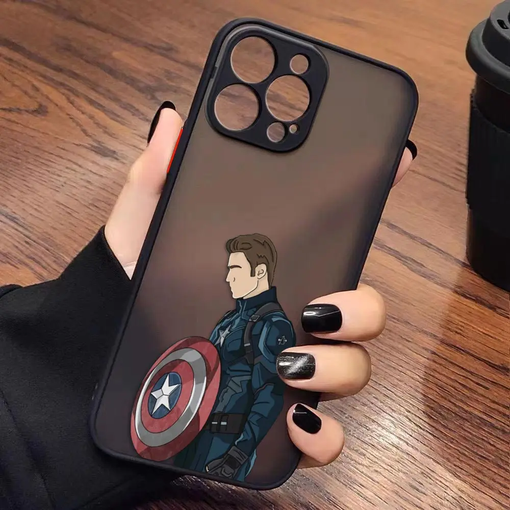 thumbnail image 1 of Case for iPhone Apple 14 13 11 12 MINI Pro XS Max XR X 7 SE 2022 2020 6 6S Plus Case Funda Shell Marvel Avengers Heros Faceless, 1 of 5