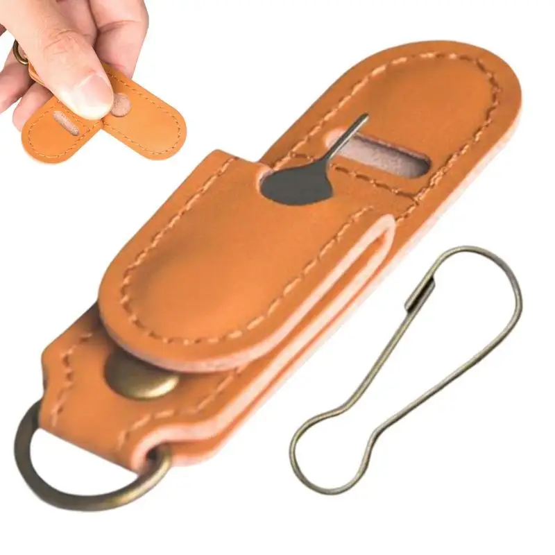 Custodia Per Sim Card Custodia Per Attrezzi Con Perno Di Espulsione Per Rimozione In Pelle Pu Con O-Ring Staccabile Borsa Porta Carte Di Credito Porta