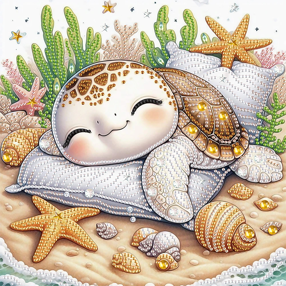 5D DIY Partial Special Shaped Drill Diamond Painting Sea Turtle Art Decor